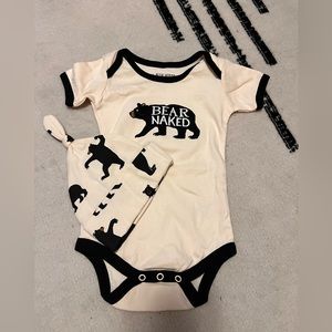 Baby Boys’ Bear Onesie Undershirt and Hat